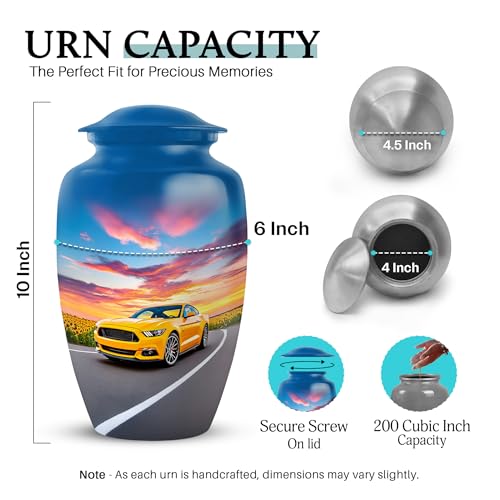 Image of Car Urn Small Keepsake Urn 1 Large & 2 Small | Funeral Urns, Urns for Ashes Adult Male & Female