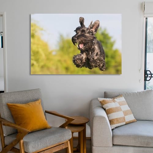 Poster Schnauzer impression sur toile tableau décoration murale 40x60 - 6