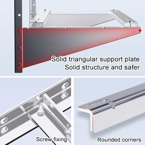 Support de climatiseur mural inox premium à double traverse de charge 450kg - 3