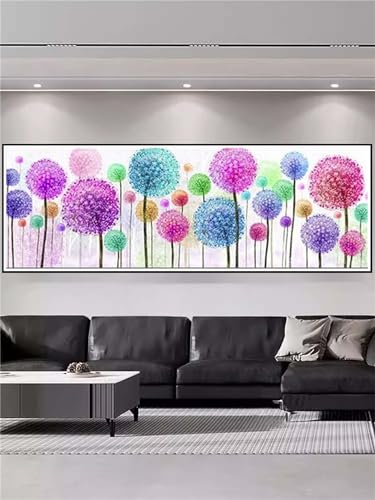 Diamond painting kit complet pissenlit, le cadeau créatif idéal pour adulte
