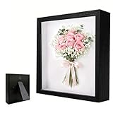 Cornice per Immagini 3D, 30 x 40 cm, Cornice per Oggetti, Cornici Profonda da Riempire, con Lastra Acrilica Trasparente, Cornici 3D Rettangolare, per Fiore, Regali, Souvenir, Nero