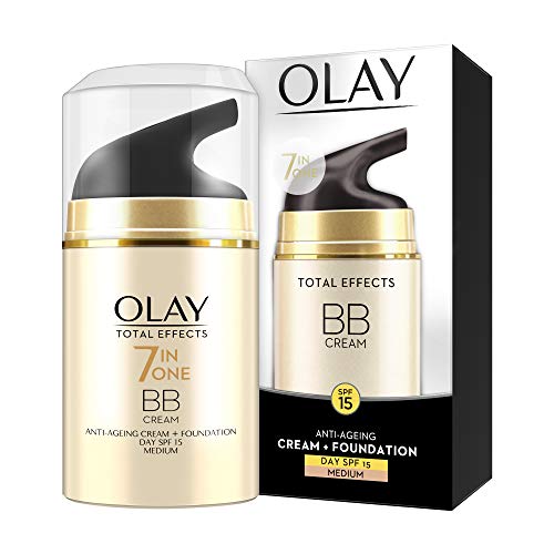 Image of Olay Day Cream Total Effects 7 in 1 BB Cream SPF 15, 50g And Olay Night Cream Total Effects 7 in 1, Anti-Ageing Moisturiser, 50g