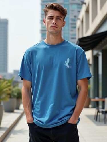 Image of Nobero Men's Oversized Graphic T-Shirt for Men | Soft Cotton | Drop Shoulder Relaxed Fit | Printed Casual Tshirt for Men