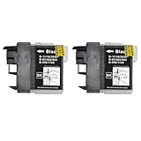 Couleur: Noir Go Inks 2 Cartouches d\'encre Noire pour remplacer Brother LC980BK & LC1100BK Compatible/Non-OEM pour Brother DCP et MFC Imprimantes