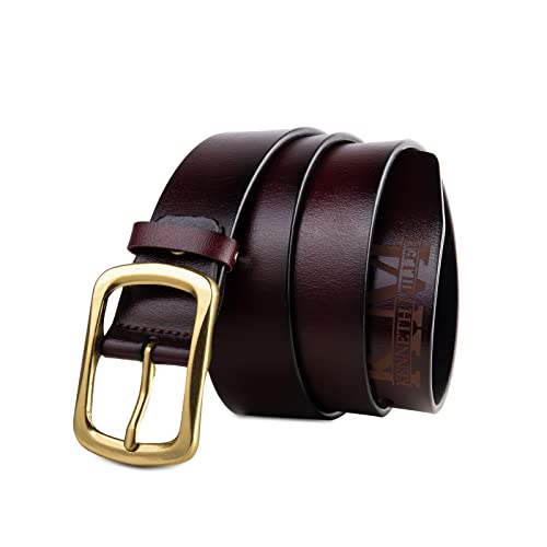 Customized Name Vintage Belt Men's Genuine Leather Belt, Personalized Engrave Logo Buckle Leather Belts for Men2