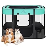 Foldable Pet Playpen,Cat Dog Playpen,Portable Dog Cage soft Portable Exercise Kennel Tent,Puppy Pen Indoors/Outdoors Pet Tent Fence (M(80 * 60 * 55cm))
