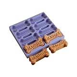 Custom Dog Snack Molds Personalized Dog Biscuit Silicone Molds Printed with your dog's name Gifts for Dog Lovers