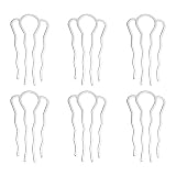 Lurrose 6pcs 4 Teeth Hair Combs Pins Metal Side Combs DIY Hairpins Updo Accessory for Girls Woman Lo