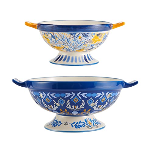 Fitz & Floyd 5279468 Fitz And Floyd Madeline Ceramic Set Of 2 Colanders cover