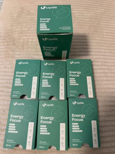Uplife Energy and Focus Mint 60 pcs, 40mg Natural Caffeine + 80mg L-Theanine + Vitamin B12 & B3 | Sugar-Free, Vegan | Nootropic Caffeine Mint for Clean Energy & Mental Clarity, Made in USA, Peppermint — view 6