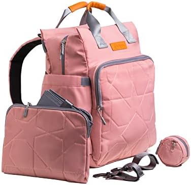 Clamera Diaper Bag Backpack – 5-in-1 Magna Travel Back Pack – Extra Large Diaper Bag with Changing Pad, Diaper Pouch, Pacifier Pouch & Stroller Hangers