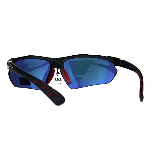 PASTL Xloop Sports Sunglasses Mens Half Rim Wrap Around Shades UV 4003