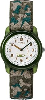 Timex Boys T78141 Time Machines Green Camo Elastic Fabric Strap Watch