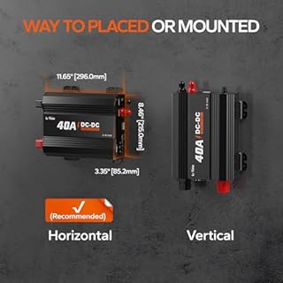 LiTime 12V 40A DC to DC Battery Charger fit for 12V LiFePO4, Lead-Acid, SLA, Gel, AGM and Calcium Batteries. 3-Stage Charger for Wide Range Application, RVs, Boats and Yachts.