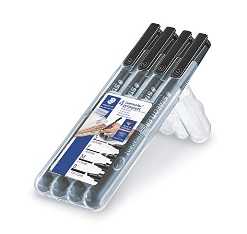 Staedtler Set Pennarelli Indelebili Neri Lumocolor...
