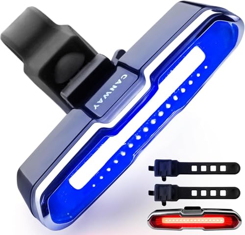 CANWAY Bicycle Rear Light Red Blue, Bike Tail...