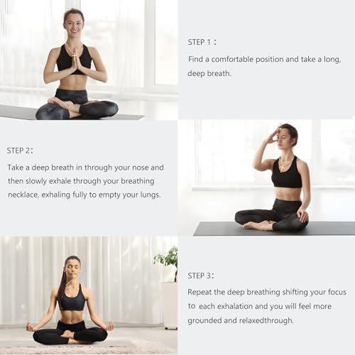 Cross Breathing Necklace to Quit Smoking for Men & Women – Stainless Steel Anxiety Relief Necklace, Stop Smoking Inhaler, Breathlink & Noluva Inspired Design,Gold4:133