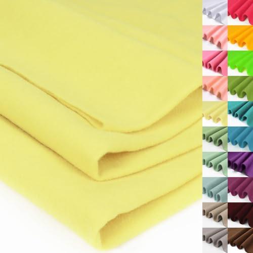 Image of XSEINO Soft Felt Fabric, Large Single Piece, 36x72 Inch, 1.4mm Thick Pale Yellow Nonwoven Felt for DIY Crafts, Sewing and Patchwork