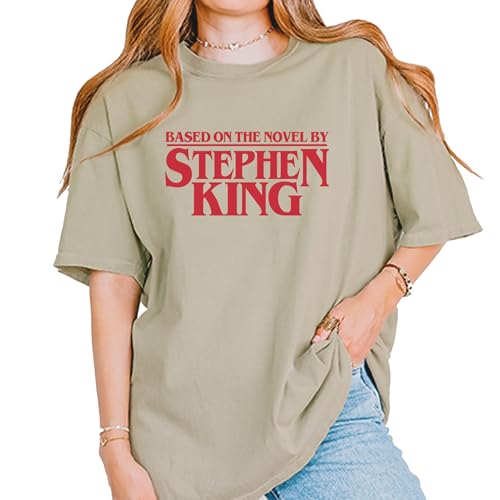 Unisex Based On The Novel by Stephen King T-Shirt Large Khaki