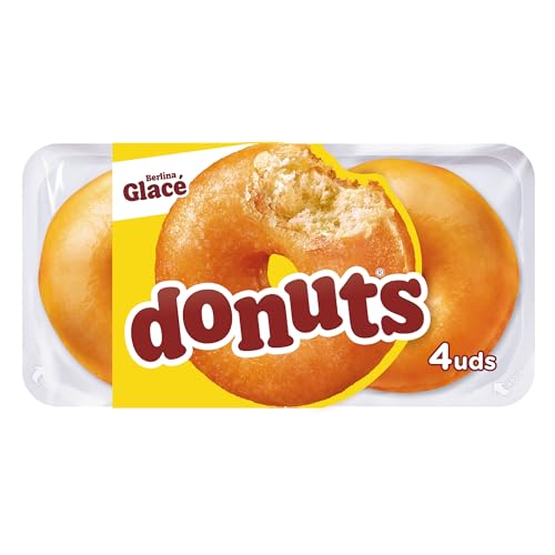 Donuts Glacé - Rosquillas Cubierta con Crujiente Cobertura Glacé, 4 unidades de 52 g