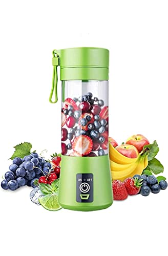 Portable personal electric 4 blade rechargeable USB juicer blender ( multi colour, 7.7×23 cm)