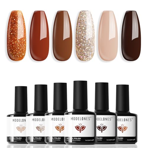modelones Nude Brown Gel Polish Set