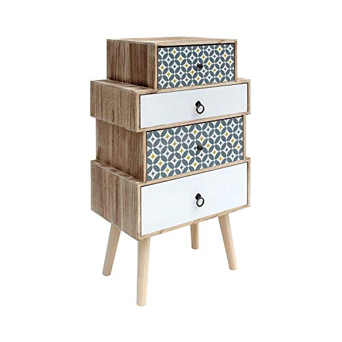 MONTAGGIO SEMPLICE E VELOCE: La cassettiera Rebecca è facile da montare. Fissa i piedi alla base e la cassettiera 5 cassetti Rebecca è pronta per essere utilizzata