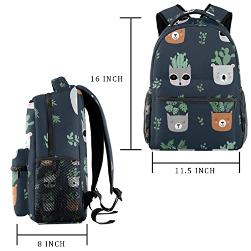 Mochila para portátil cactus ligera que alivia la espalda de estudiantes y profesionales 2