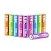 EBL AAA Rechargeable Batteries(10 Pack- 5 Color in One Box), 1.2V 1100mAh Ni-Mh Triple AAA Battery