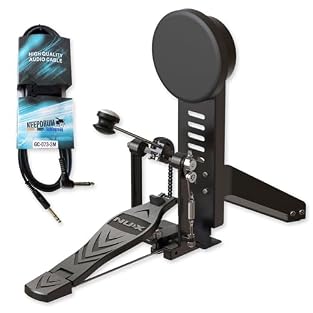 High-quality kickpad for DM200/DM210/DM300/DM310 and DP2000 Kick pad tower with bass drum pedal Authentic bass drum feeling for electric drum Dual beater with felt head and plastic head 6.35 mm TRS jack connection / with Keepdrum GC073 stereo audio c...