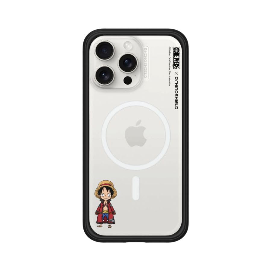 Coque iPhone 15 Pro Max MagSafe RhinoShield Mod NX antichoc Luffy SD noire