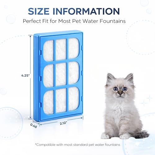Cartuchos de filtro de agua Nispira para fuentes de gatos y perros, pack de 6 miniatura 3