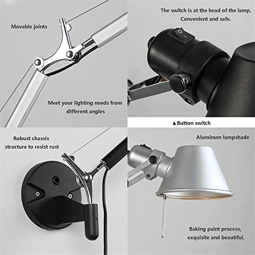 Luz de pared para lectura en cabecero que ahorra espacio de mesa 6