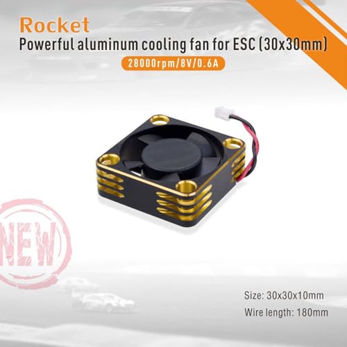 Ventilateur de refroidissement puissant à motif rouge pour boîtier compact
