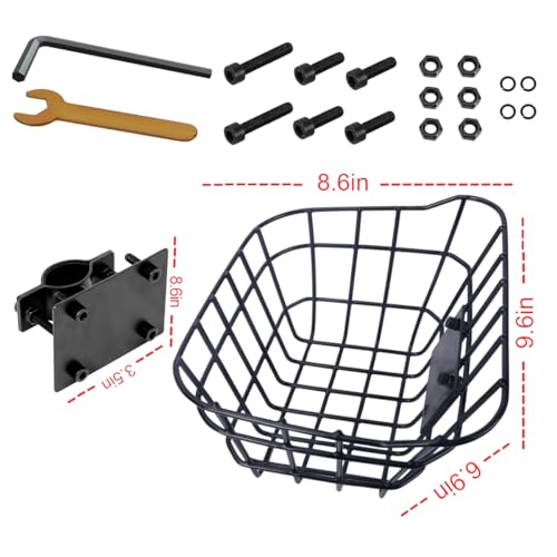 Zmhum Great Scooter Basket, Bike Basket-Construct From Solid Steel, Kids Bike Basket Front-With Fixed Bracket thumb #2