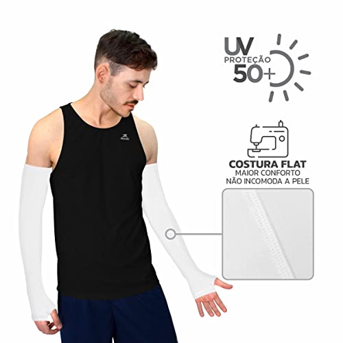 Manguito Esportivo Longo Pro HC com Cobertura da Mão Muvin - Proteção Solar UV50+ - Costura Flat e R