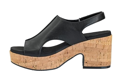 Corkys Footwear Women's Miss Carley Platform Sandal, 3 Inch Heel, Trendy And Comfortable Peep Toe with Adjustable Hook and Loop Strap, Year Round Wear