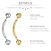 D.Bella 16G Piercing Taper Insertion Tool Eyebrow Piercing Jewelry Daith Rook Earrings Stianless Steel Internal Thread Curved Barbell Vertical Labret Lip Belly Ring Snug Tragus Piercing 6mm/8mm/10mm Silver Bar