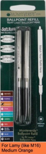 Recharges stylo bille Lamy Monteverde orange pour organisation