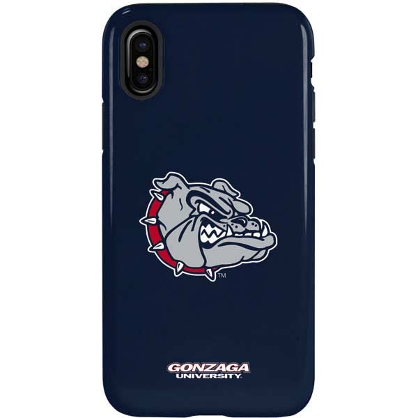 Skinit Pro Phone Case Compatible with iPhone X - Officially Licensed College Gonzaga Bulldog Logo Design Blue