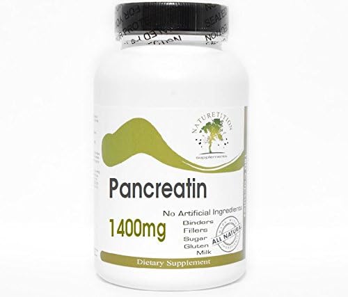 Pancreatin 1400mg ~ 200 Capsules - No Additives ~ Naturetition Supplements
