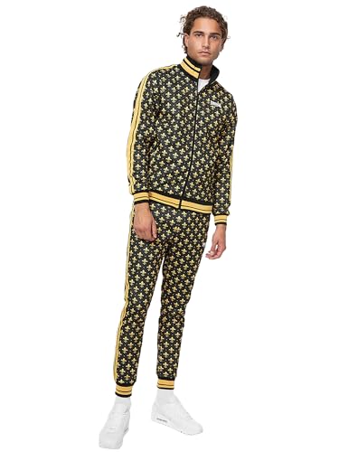 Lonsdale Herren Boswall Trainingsanzug, Black/Yellow/White, L EU Lonsdale Herren Boswall Trainingsanzug, Black/Yellow/White, L EU
