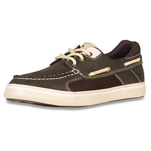 Best Cyber Deals 🔥 XTRATUF Finatic II Women’s Leather Deck Shoes, Chocolate & Tan (22308)