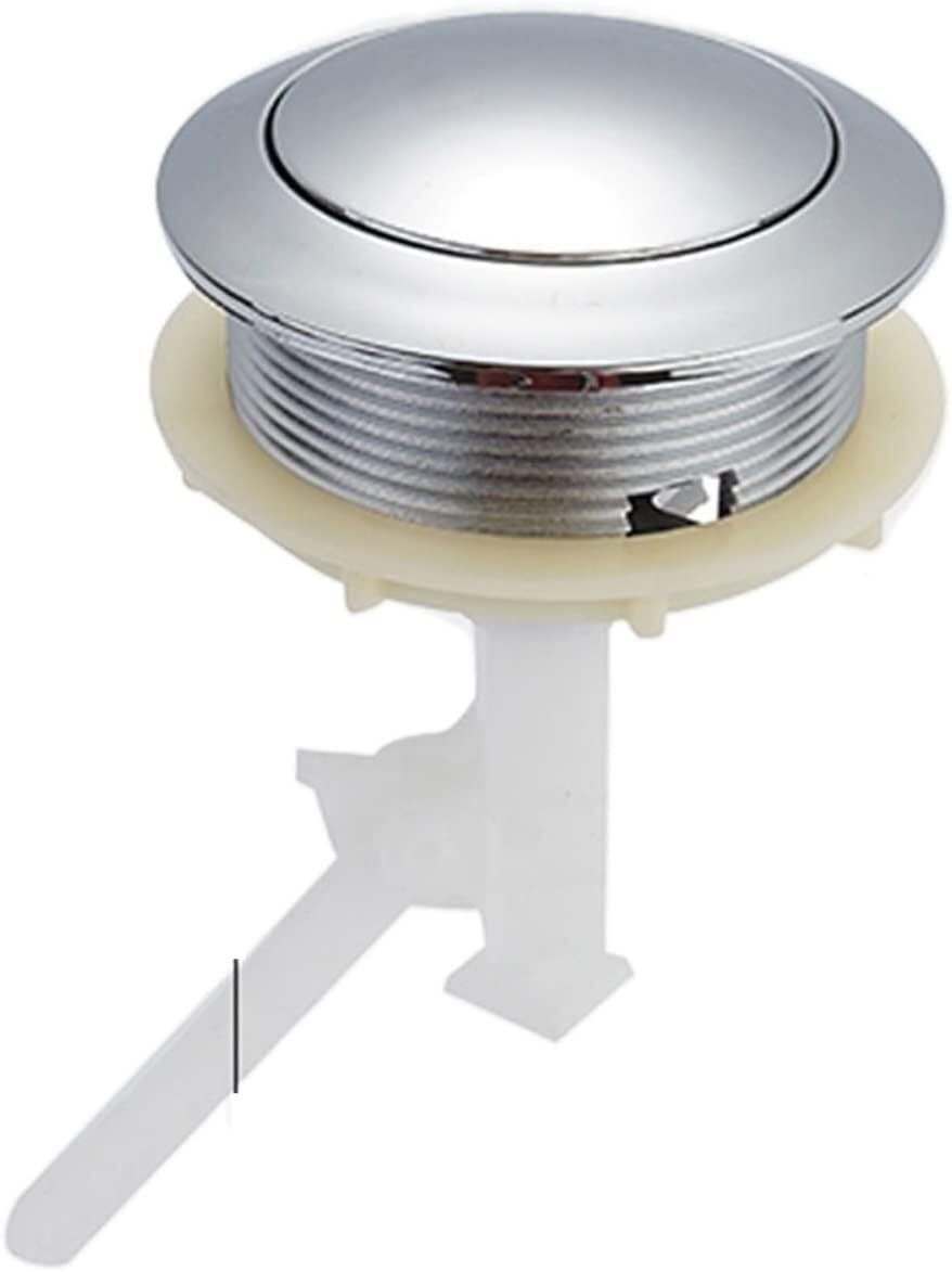Pulsante di scarico del WC, Pulsante singolo rotondo del serbatoio 'acqua della toilette, sostituzione del pulsante della toilette in plastica for il coperchio del serbatoio 'acqua, foro rotondo 55-67