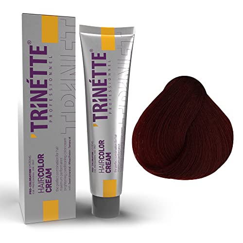 TRINETTE Hair Color Cream No 6.66 Ruby Red – Tinte para el cabello # 6.66 Rojo rubí - Crema colorante de 100 ml