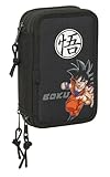 DRAGON BALL - Estuche Escolar con 37 Útiles Incluidos, Estuche Infantil, Estuche Niño, Ideal para Niños de 5 a 14 Años, Cómodo y Versátil, Calidad y Resistencia, 12.5x5.5x19.5 cm