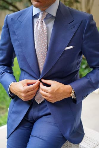 Image of OTAA Floral Necktie Casual Ties for Men - Perfect Neck Tie for Groomsmen Wedding Ties or Formal Occasions