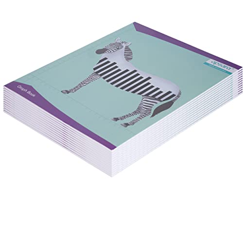 Image of Apsara Graph Paper Books for School & College | Graph Books A4 Size | 28 CM x 22 CM Approx - 64 Pages | Numbered Pages and Ruled Margins | Graph Sheets with 2 MM Square for Maths | Set of 12 Graph book