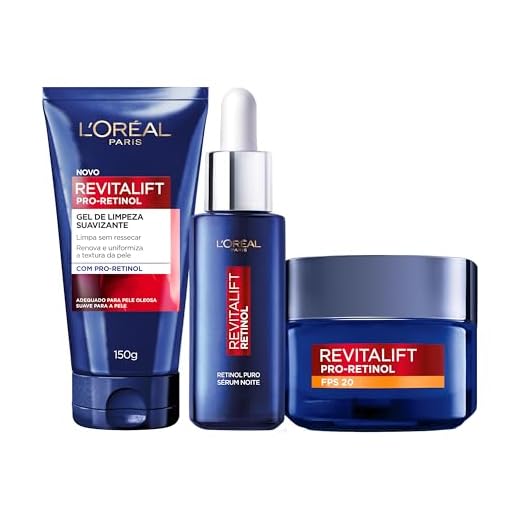 L'Oréal Paris Kit Revitalift Pro Retinol: Gel De Limpeza Sérum E Creme