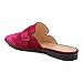 XYD Womens Retro Pointed Closed Toe Mule Flats Slip On Comfortable Casual Walking Slide Shoes Size 4 Wine Red